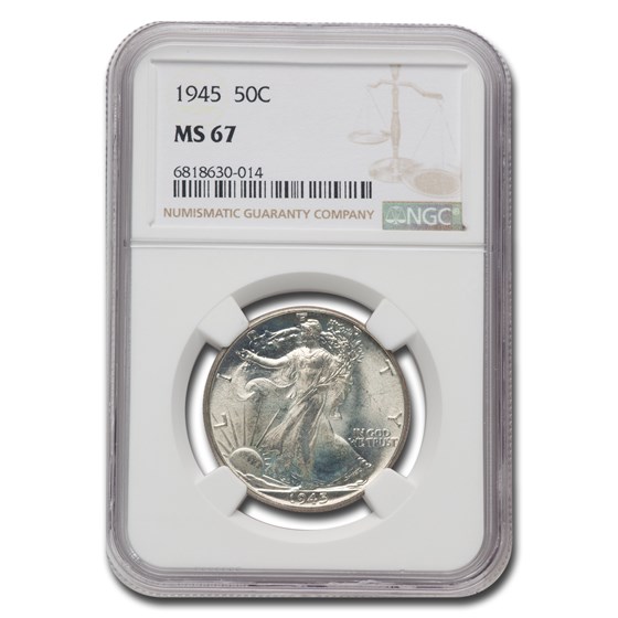 1945 Walking Liberty Half Dollar MS-67 NGC 1945 Walking Liberty Half Dollar MS-67 NGC
